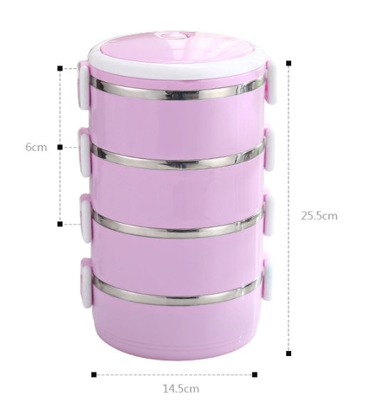 ปิ่นโต,กล่องใส่ข้าว,กล่องใส่ข้าวคุณภาพดี,กล่องข้าว,กล่องข้าวสแตนเลส+พร้อมกระเป๋าเก็บความร้อน