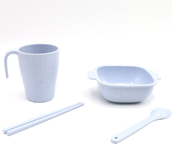 ชุดสินค้ารักษ์โลก,ชุดแก้วน้ำชามข้าวฟางข้าวสาลี,ผลิตภัณฑ์ฟางข้าวสาลี