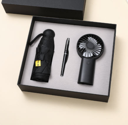 ชุดของขวัญปีใหม่,ชุดร่มพัดลมปากกา,ของขวัญปีใหม่สกรีนโลโก้