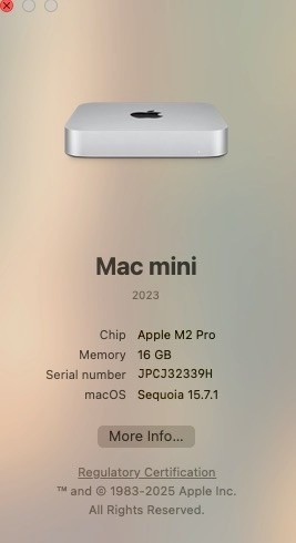 Mac mini (M2 Pro, 2023) 16/512GB