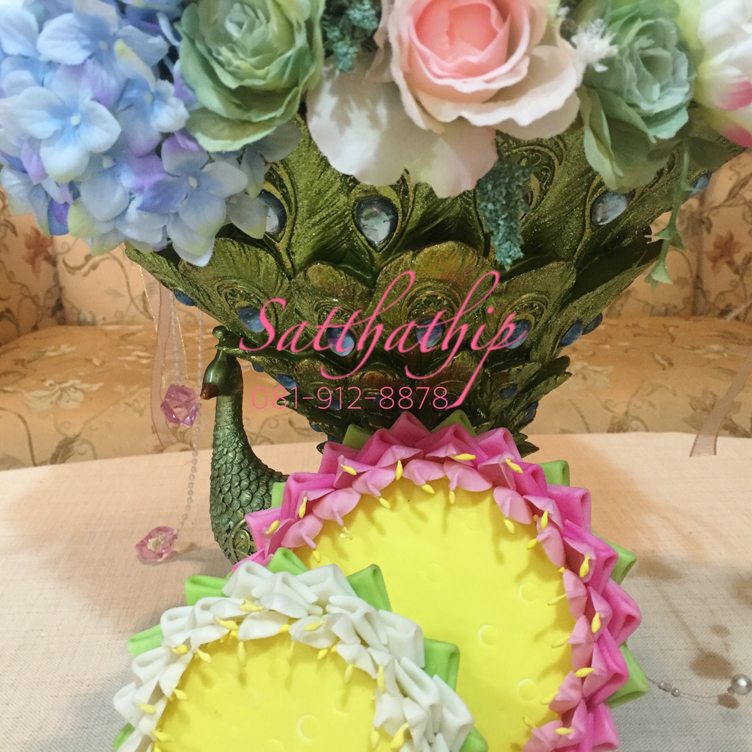 ถาดบัว ประดิษฐ์จากดิน - ฐานบัว ประดิษฐ์จากดิน - พานบัว ประดิษฐ์จากดิน - ถาดบัวดินปั้น - ฐานบัวดินปั้น - พานบัวดินปั้น - ฐานรองพระ - Tray