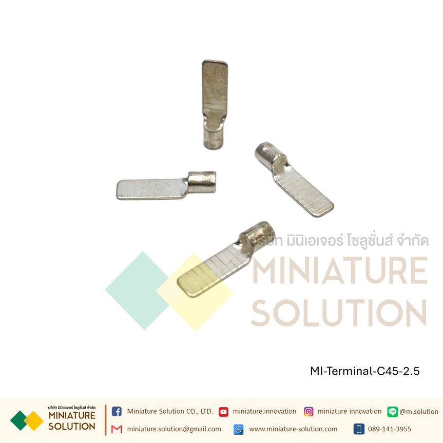 (10 ชิ้น/1 ชุด) หางปลาตรง แบบเปลือย หางปลาต่อเบรกเกอร์ C45-1.5 C45-2.5 C45-4 C45-6 C45-10 C45-16 C45-25 แพ็ค 10 ตัว