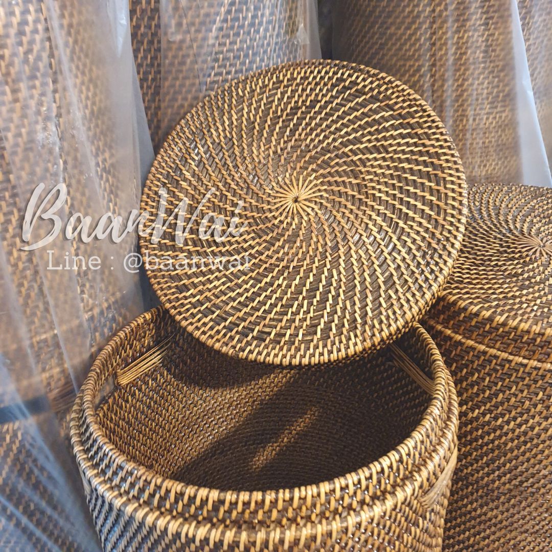 ถังขยะหวาย ถังหวายแท้