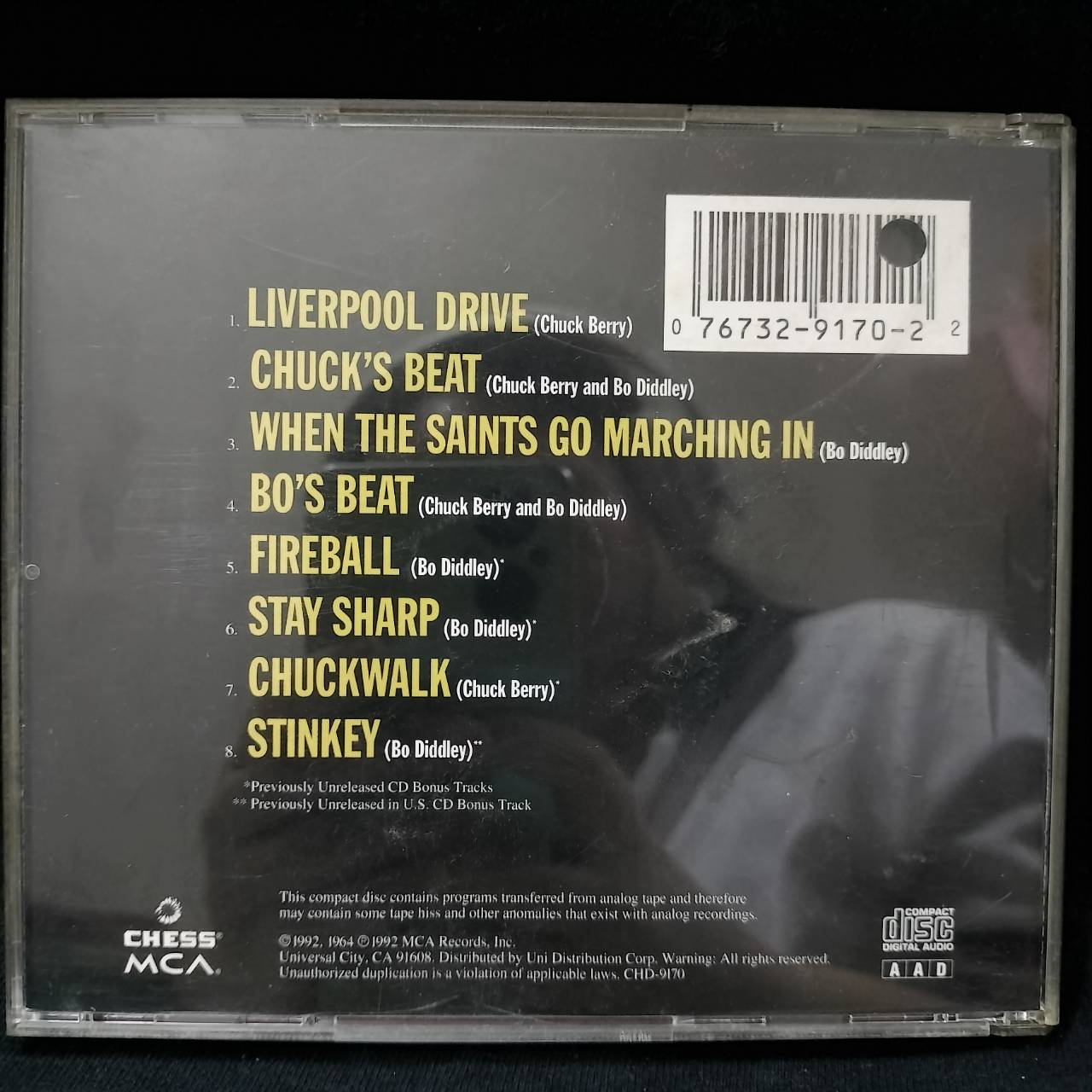 Bo Diddley / Chuck Berry – Two Great Guitars / USA / ปกเจาะ / แผ่นสวย