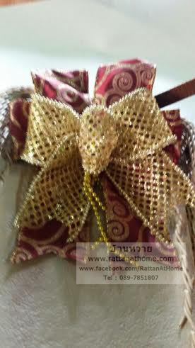 "งานตัวอย่าง" รับทำโบว์ติดกระเช้า โบว์ติดของชำร่วย โบว์ของขวัญ โบว์รางวัล โบว์ประกวด โบว์ติดรางวัล