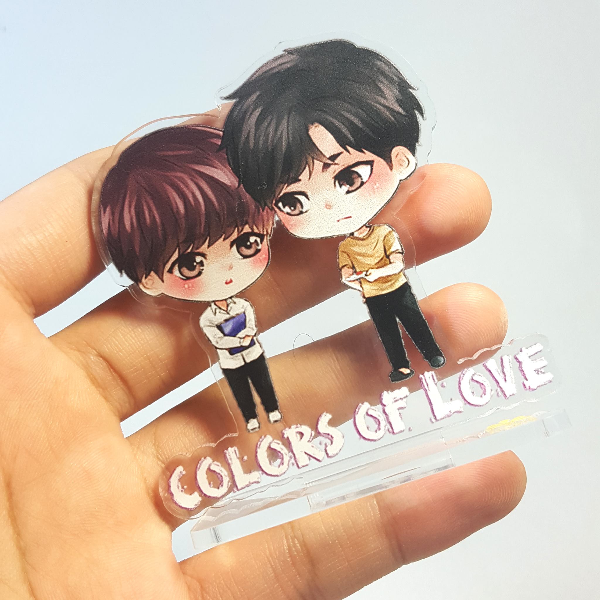 [Pre Order] สแตนดี้อะคริลิก COLORS OF LOVE (สีเทา) แบบไปรษณีย์