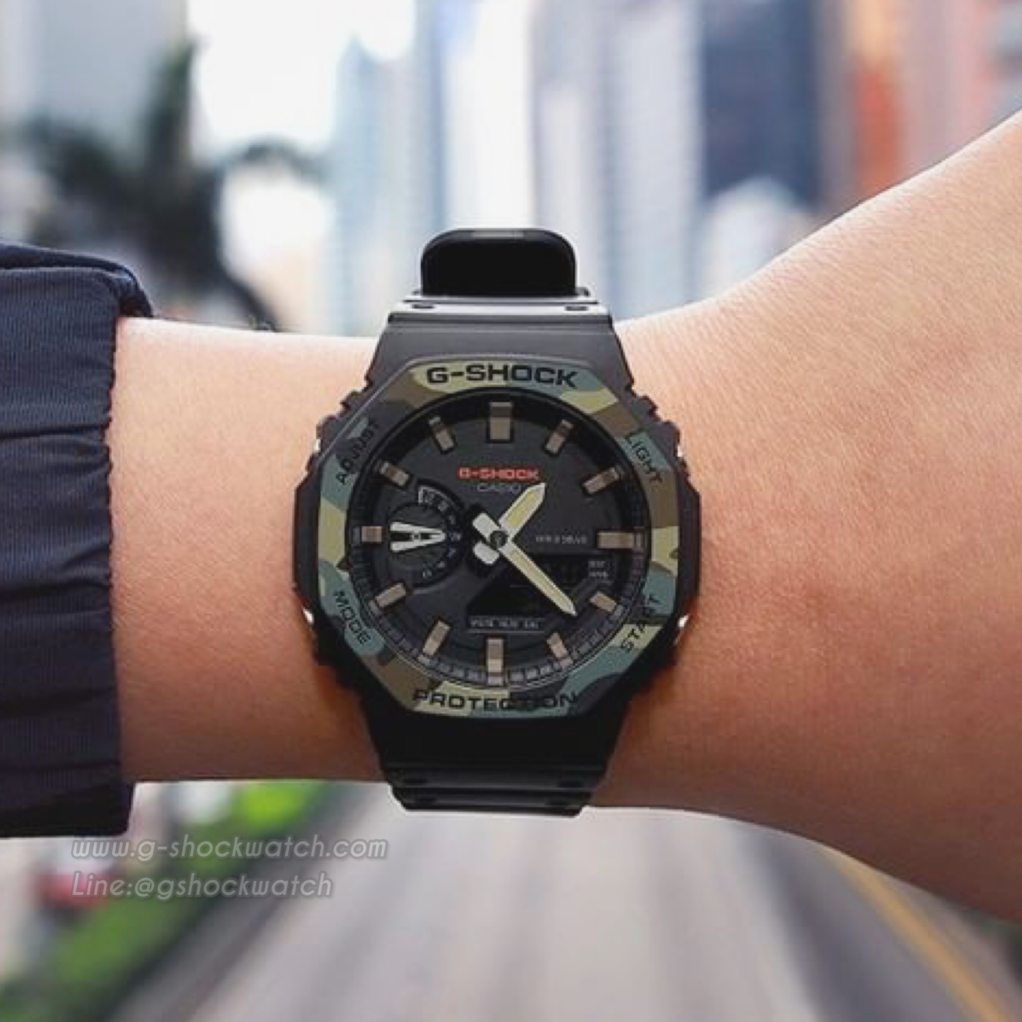 CASIO G-SHOCK นาฬิกาข้อมือ นาฬิกากันน้ำ นาฬิกาของแท้ ประกันศูนย์ CMG 1 ปี รุ่น GA-2100SU-1A