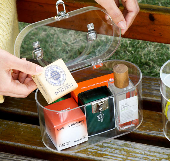 กล่องใส่ของ,กล่องอะคริลิคใส,กล่องใส่ของอะคริลิคใส,ขนาด18*12*9cm