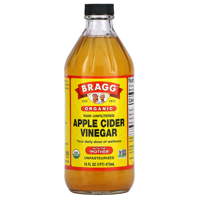 Bragg Apple Cider Vinegar Organic with the Mother 473 ml. น้ำส้มสายชูหมักจากแอปเปิลออแกนิค (05-2223)