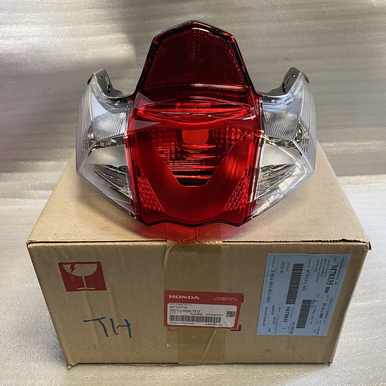 33710-K58-TC1 ชุดไฟท้าย เวฟ110ไอ WAVE110i 2019 รุ่นไฟหน้า LED อะไหล่แท้ HONDA
