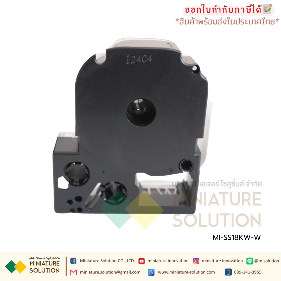 เทปพิมพ์อักษร รุ่น SS อักษรดำพื้นสีเลือกได้ ขนาด 9/12/18/36 มม. เทปพิมพ์ฉลาก Epson