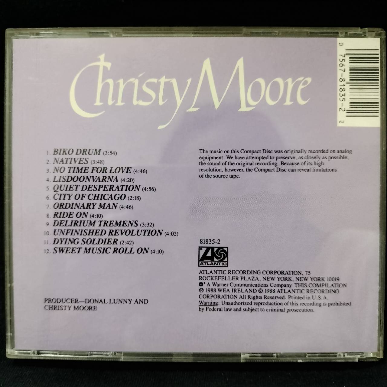 Christy Moore – Christy Moore / USA / แผ่นสวย