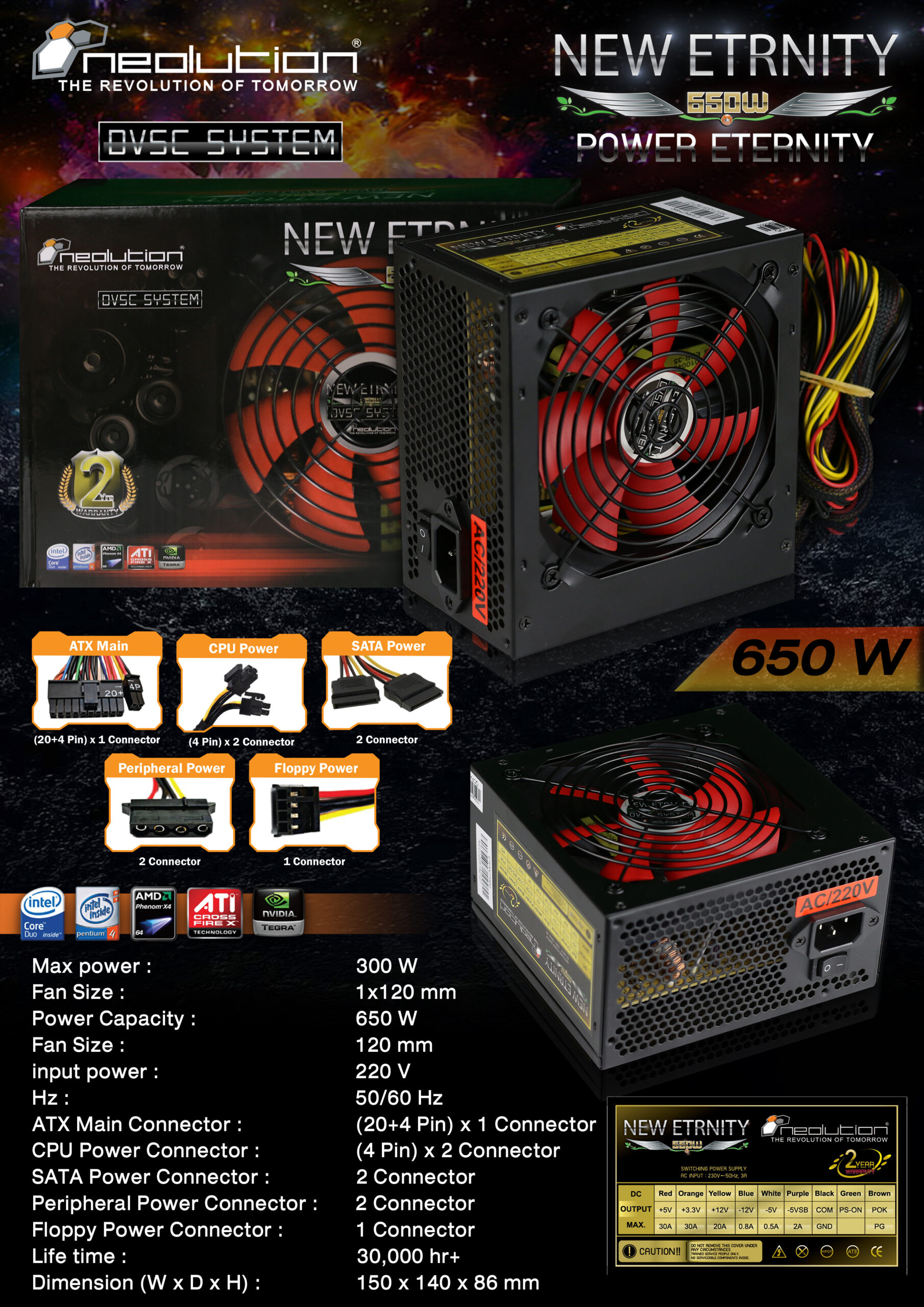 Neolution ETERNITY POWER SUPPLY 650WATT