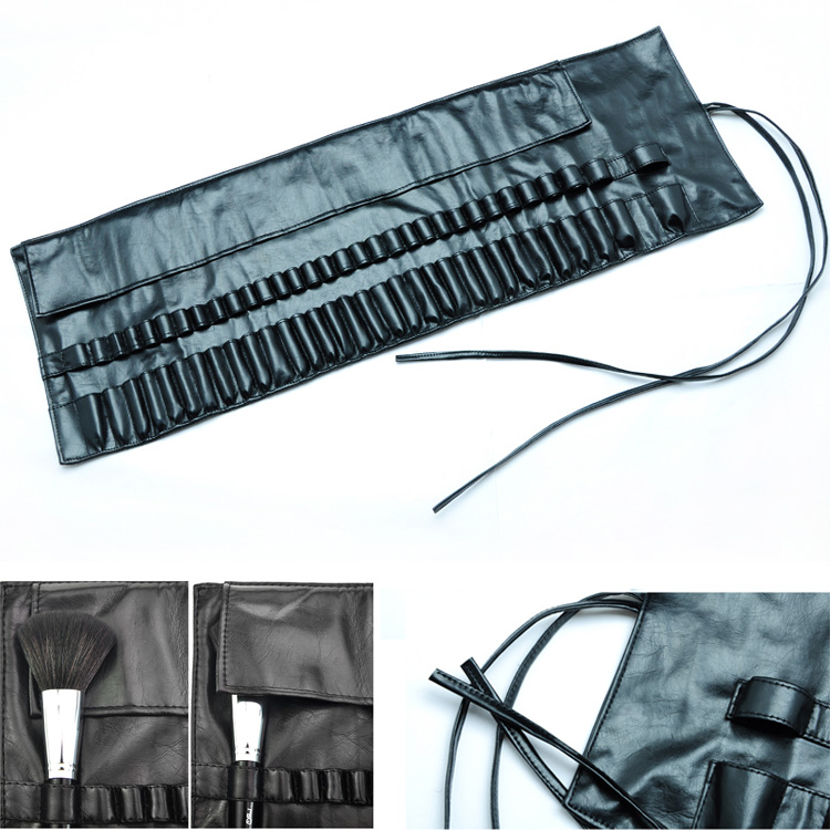 Lady Q ชุดแปรงแต่งหน้า 32 ชิ้น STB32b เซ็ตใหญ่ ขนแปรงเนียนนุ่ม แน่นหนา คุณภาพดี สีติดง่าย ไม่หลุดร่อน พร้อมกระเป๋าหนัง - สีดำ