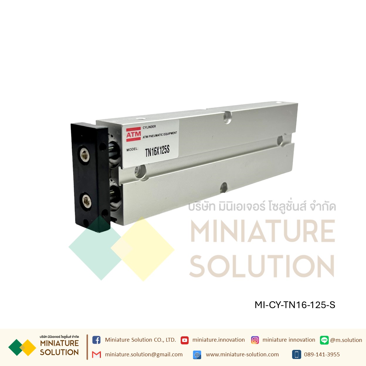 TN16 Series กระบอกสูบลมนิวเมติก 16 มม. กระบอกสูบเพลาคู่ pneumatic double rod double shaft cylinder M5X0.8 ก้านสูบคู่