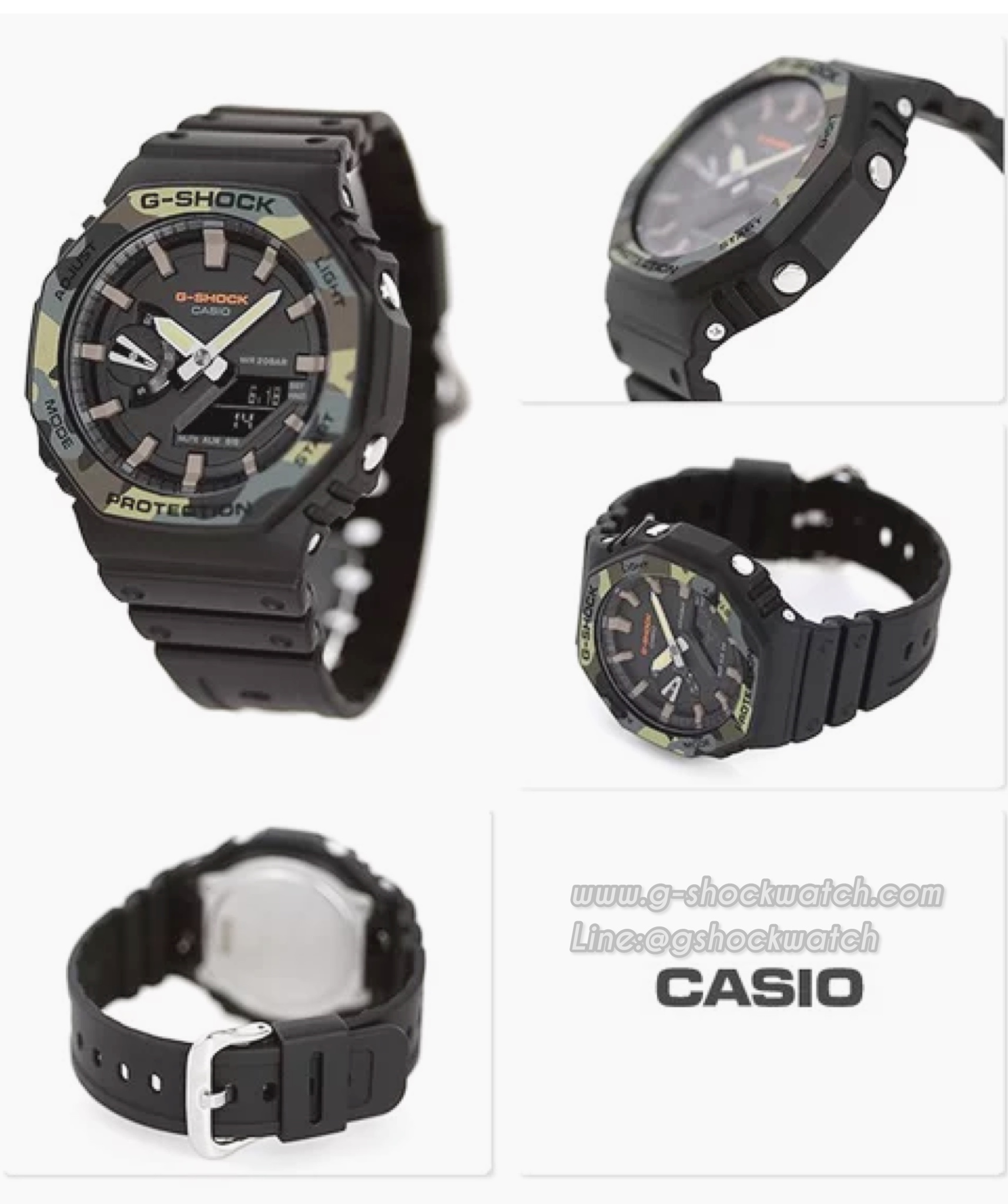 CASIO G-SHOCK นาฬิกาข้อมือ นาฬิกากันน้ำ นาฬิกาของแท้ ประกันศูนย์ CMG 1 ปี รุ่น GA-2100SU-1A