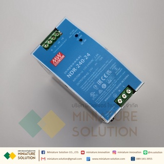Mean Well รุ่น NDR-240-24 DIN Rail Power Supply, 24V dc Output Voltage, 3.2A Output Current