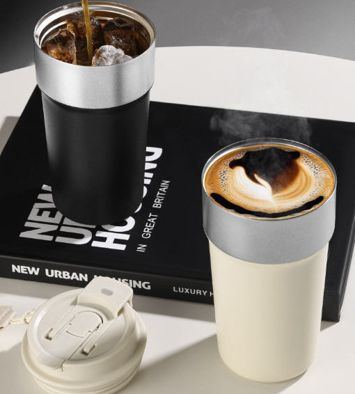 แก้วกาแฟสแตนเลส,แก้วน้ำสแตนเลส,แก้วกาแฟ,17oz/510ml,แก้วกาแฟพร้อมสายคล้อง