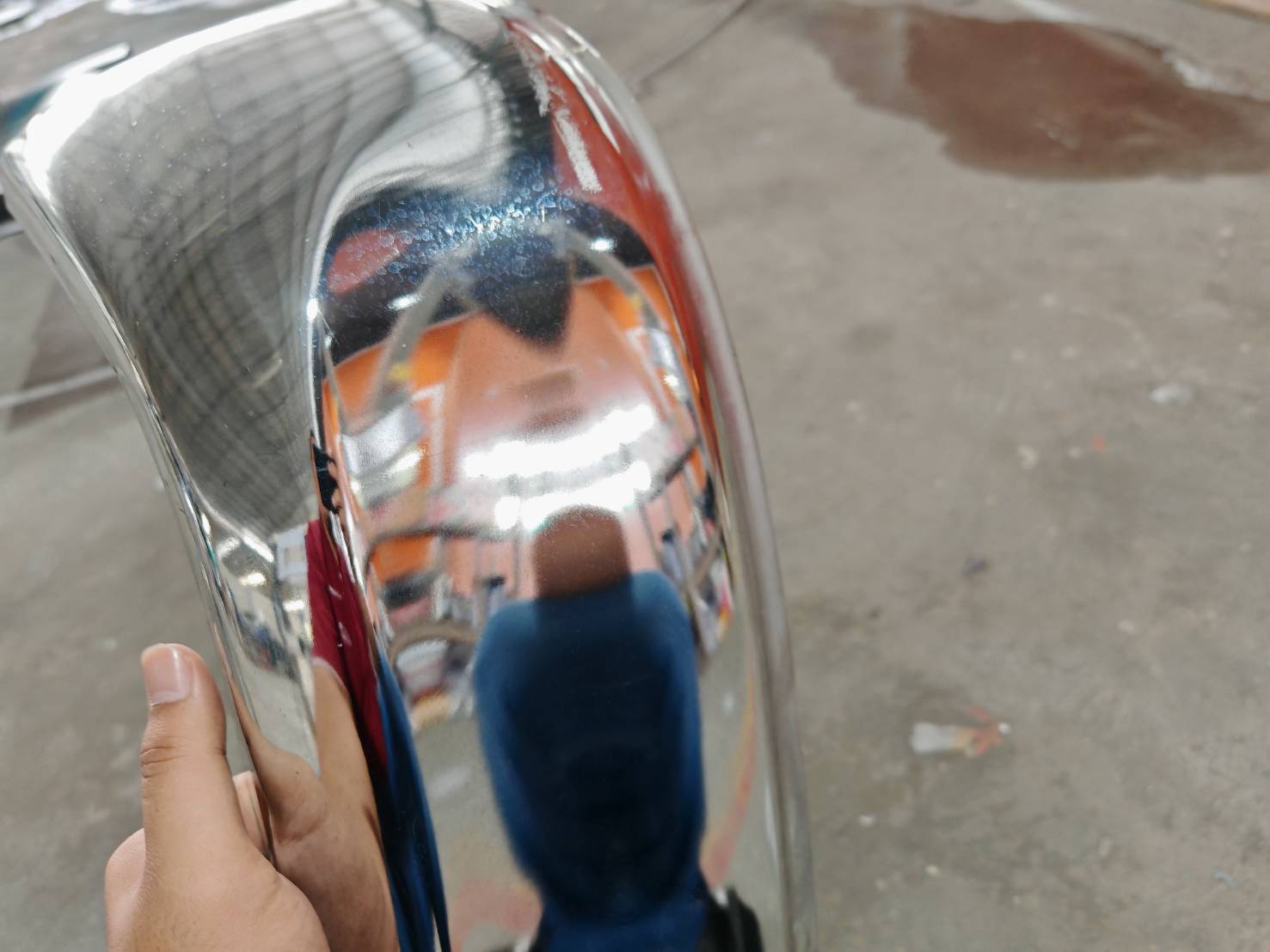 โครเมี่ยมกันชนเสริมหลัง L Toyota Revo 2015 แท้ถอด