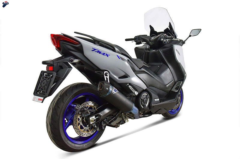 ท่อ Termignoni double black titanium สำหรับ Tmax 560 blue guard (For Exhibition only)