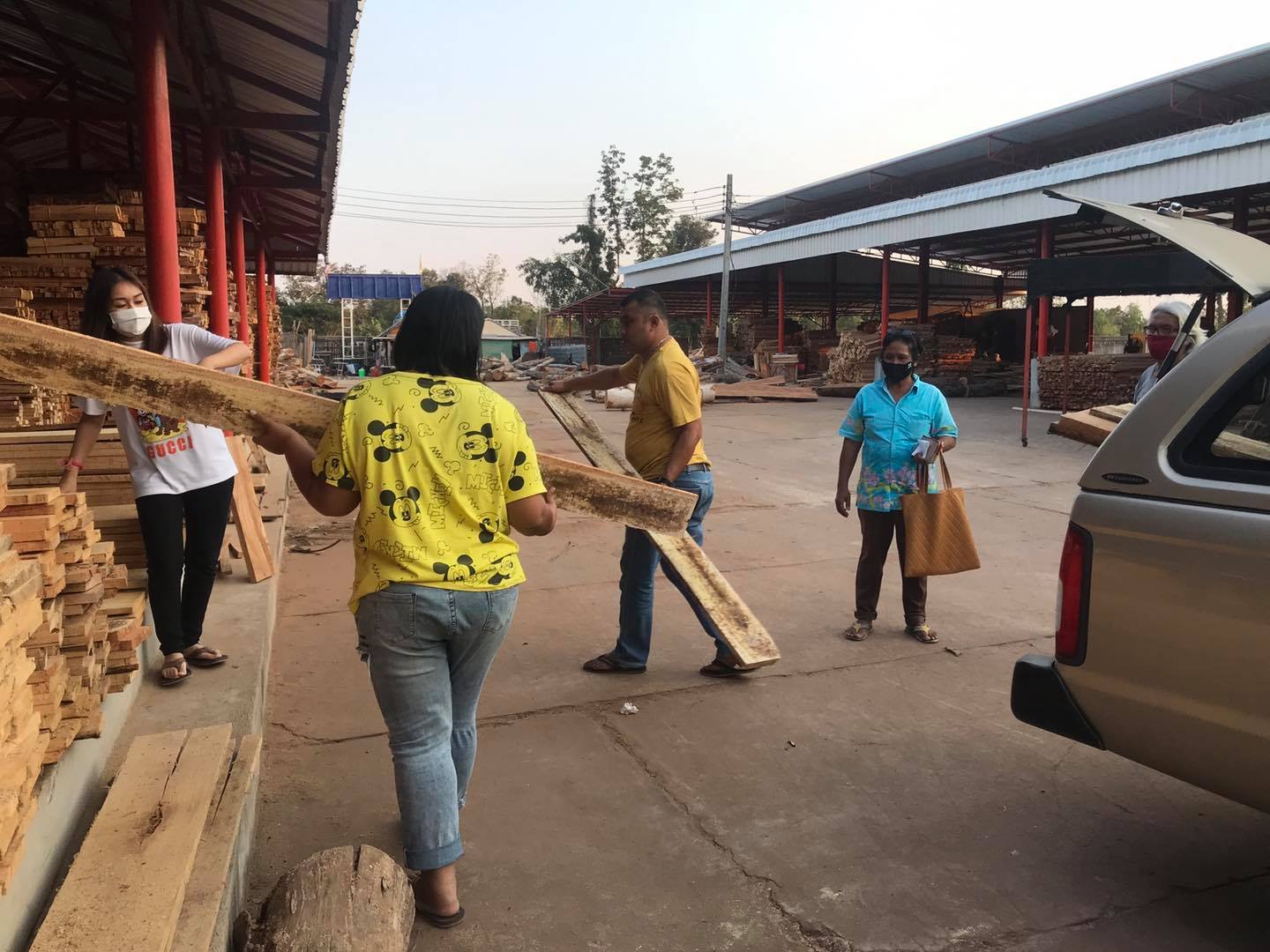 ( รหัส A1 ) ศาลา บาหลี ไม้สัก แบบทาสีด้าน หลังนิว / ขนาด 2.00x2.00x3.00 เมตร