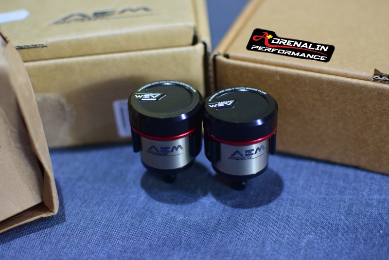 กระปุกน้ำมันเบรค AEM Factory ไทเทเนียม ขนาดS 27mm