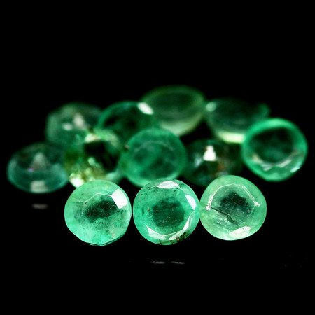 มรกตดิบแซมเบีย (Emerald ) 2.47 กะรัต 12 ชิ้น