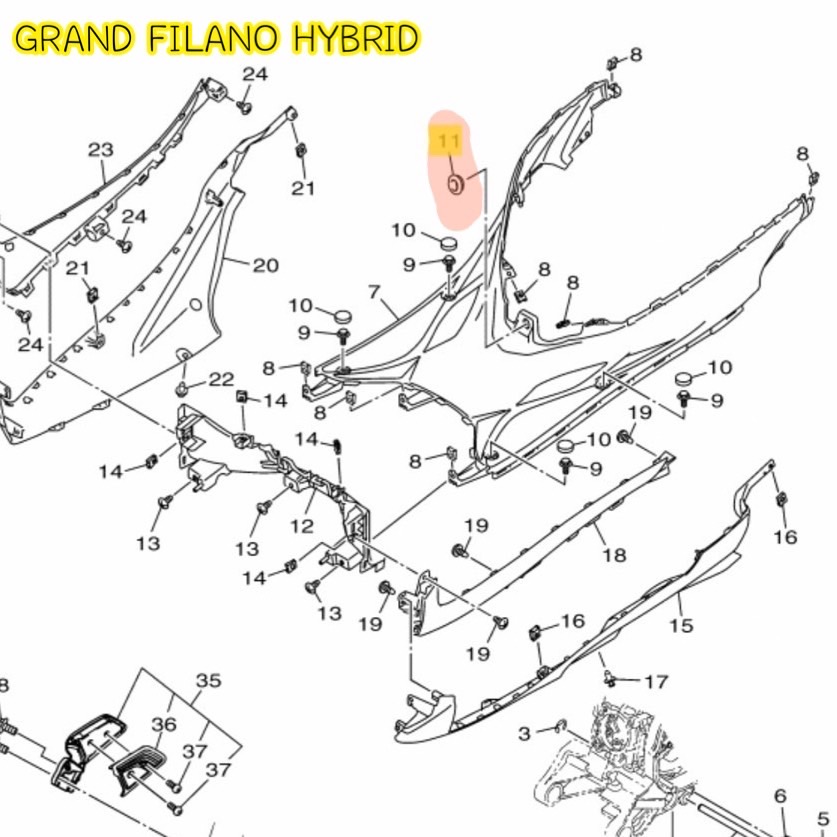 90480-01558 ยางรอง M-SLAZ , SPARK X , SPARK RX , R15 ALL NEW ใส่ได้หลายรุ่น อะไหล่แท้ YAMAHA