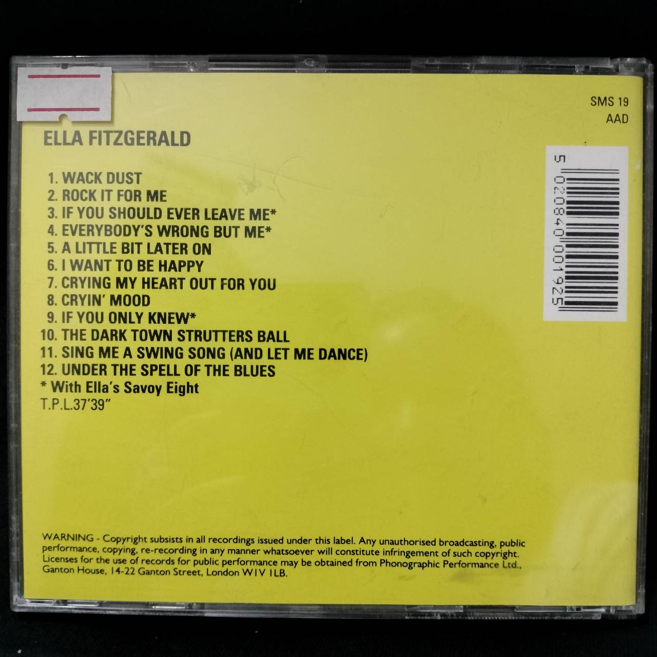Ella Fitzgerald – Ella Fitzgerald / USA / แผ่นดี