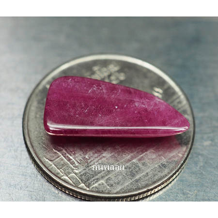 พลอยทับทิมแท้ (Ruby) 5.25 กะรัตสีแดงชมพู