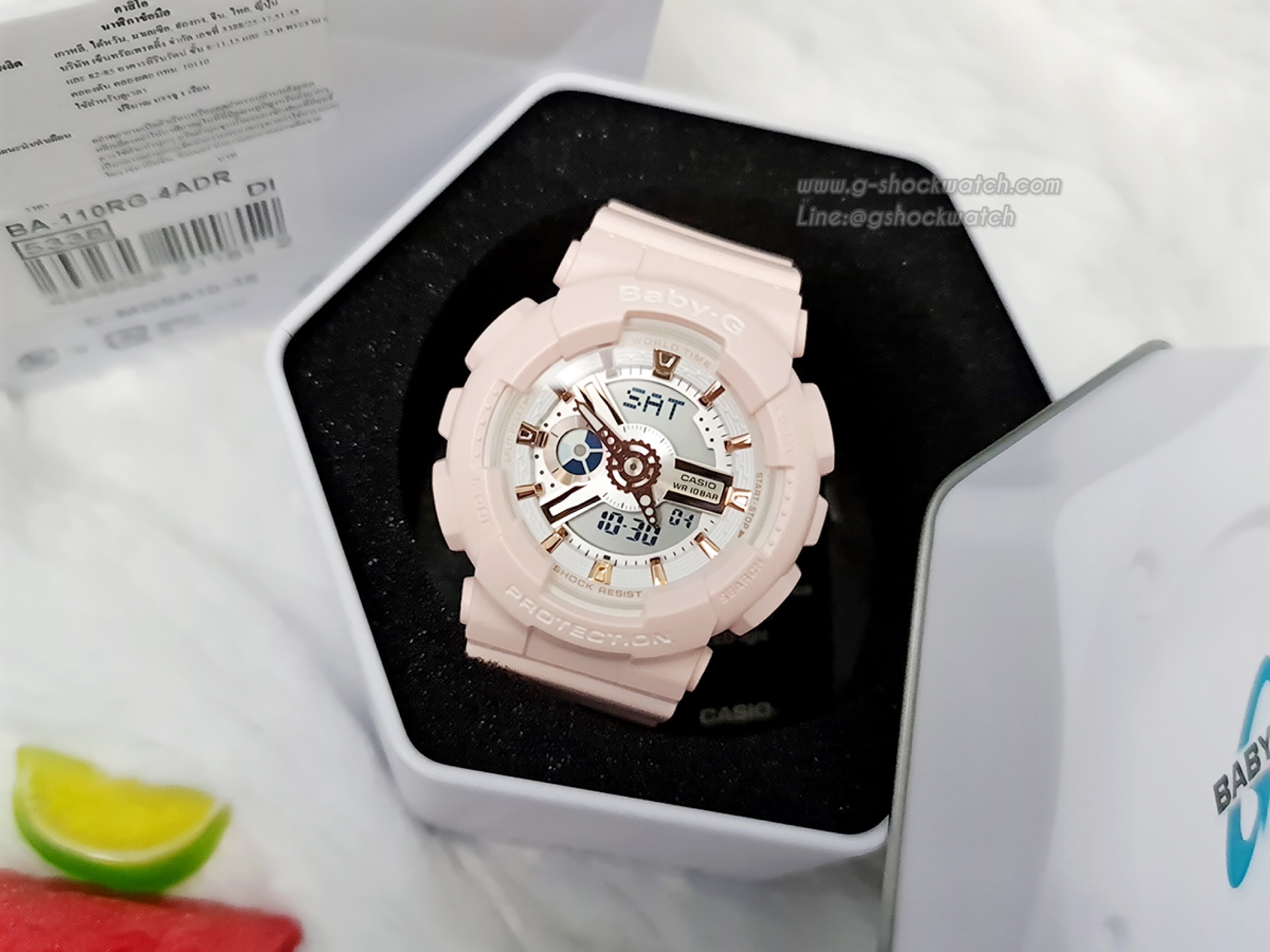 CASIO BABY-G นาฬิกาข้อมือ นาฬิกากันน้ำ นาฬิกาของแท้ ประกันศูนย์ CMG 1 ปี รุ่น BA-110RG-4A