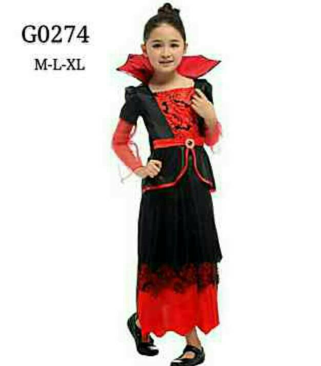 ชุดฮาโลวีน ชุดราชินีแวมไพร์ แห่งรัตติกาล Vampiress สวย หรูหราสวยงาม ชุดฮาโลวีน (พร้อมส่ง)