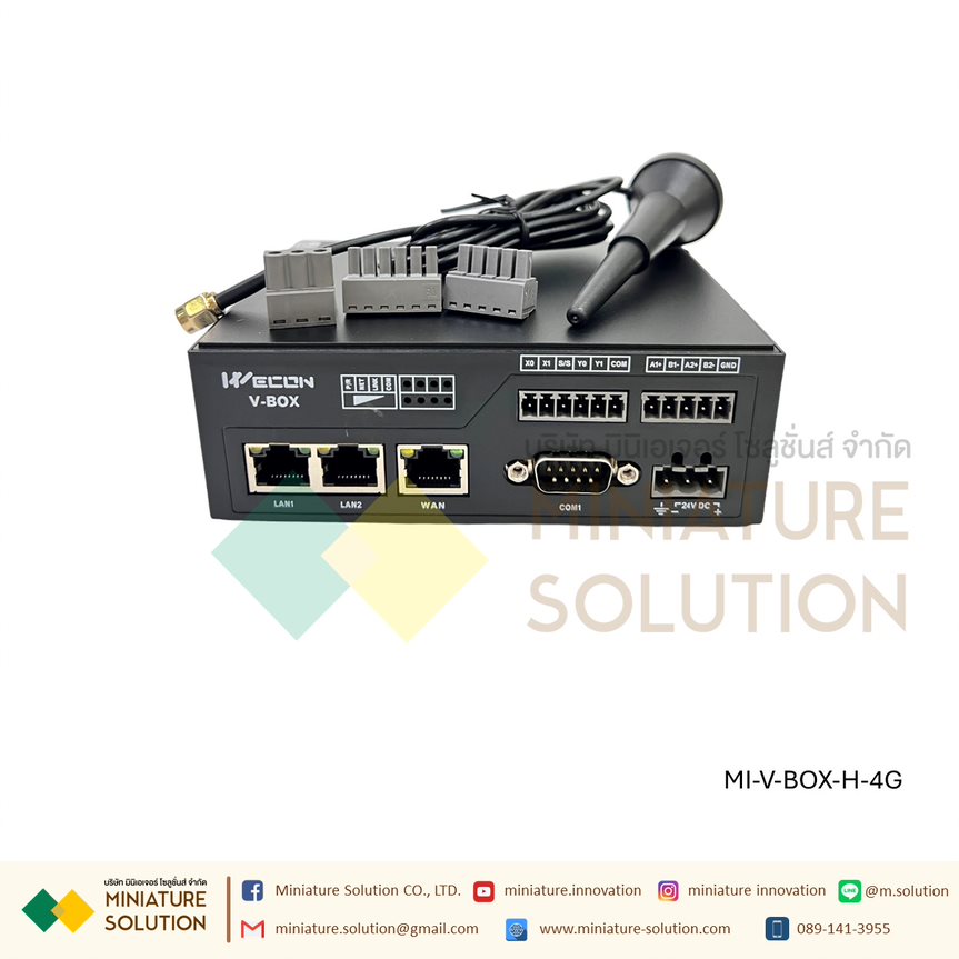 IoT Gateway WECON (V-BOX H-00, V-BOX H-4G H-WF) คลาวด์ฟรี รองรับพีแอลซีทุกแบรนด์ คลาวด์ Scada เชื่อมต่อ API ต่างๆ มีเแอพพลิเคชั่น