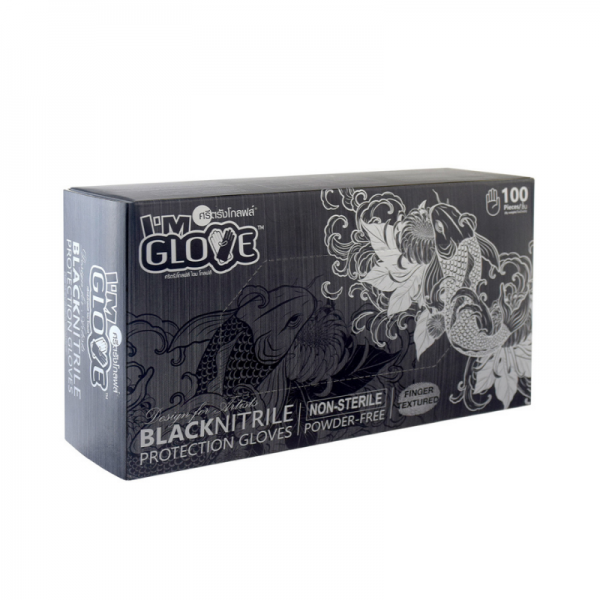 ถุงมือยางชนิดไม่มีแป้ง ศรีตรังโกลฟ์ สีดำ ไซส์ M 100 ชิ้น (12-8514)