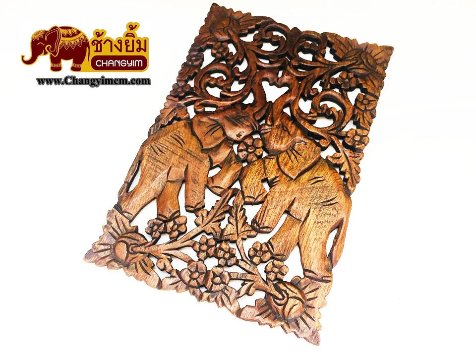 แผ่นไม้แกะสลัก ( 12" x 18" ) แนวตั้ง