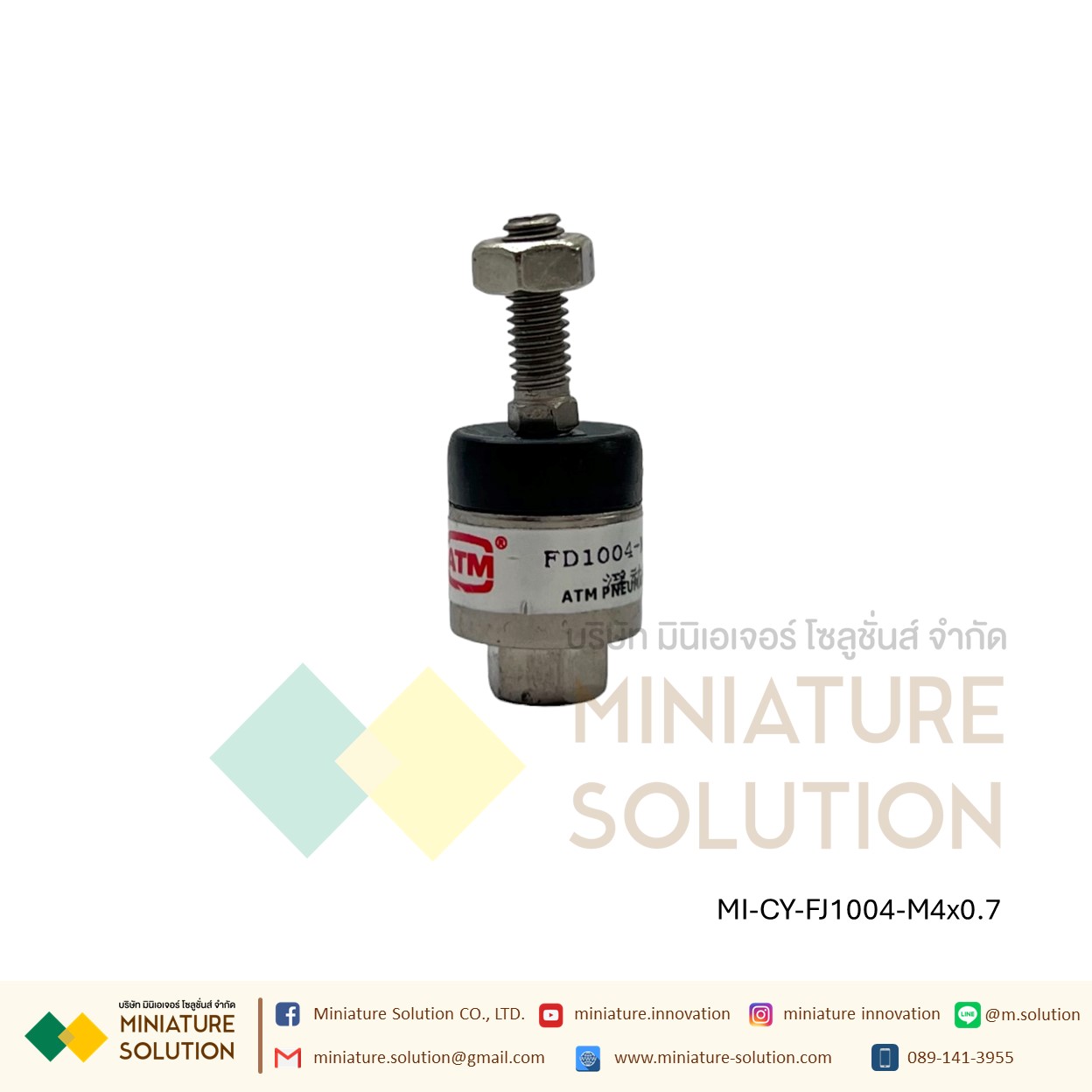 FJ10 JA FD Series- ข้อต่อปลายแกน โฟลดิ้งจ๊อย ข้อต่อกระบอกลม M3 M4 M5 M6 M8 M10 M12 M14