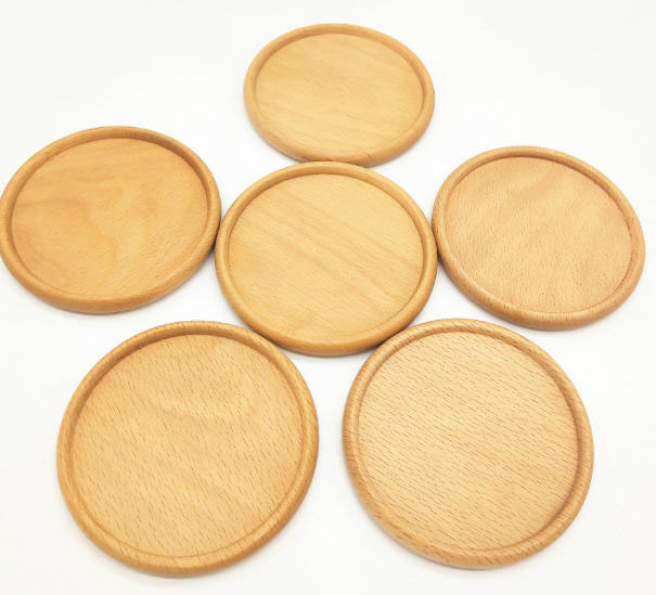 ที่รองแก้วไม้,ที่รองแก้ว,จานรองแก้วไม้,สกรีนโลโก้