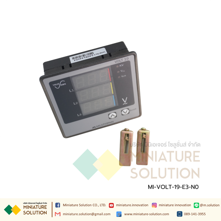 Volt meter Multispan Volt19 96x96 LED Digital (VOLT-19-E3-N0)