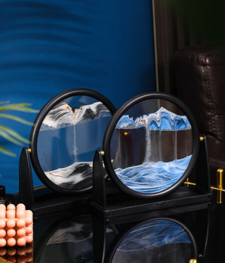 กรอปรูปทราย3D,กรอบรูปทรายไหล3D,กรอปรูปทราย,ขนาด8นิ้ว,วงกลม