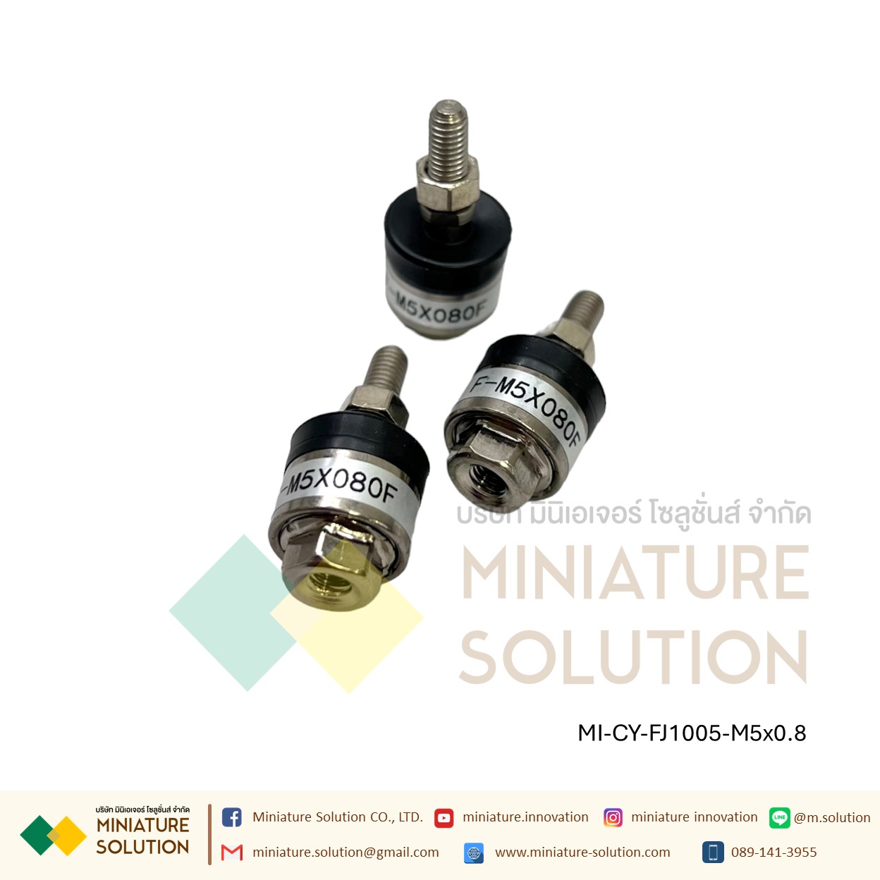 FJ10 JA FD Series- ข้อต่อปลายแกน โฟลดิ้งจ๊อย ข้อต่อกระบอกลม M3 M4 M5 M6 M8 M10 M12 M14