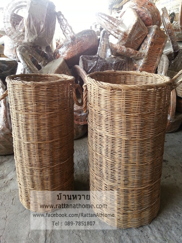 ตะกร้าใส่ร่ม ตะกร้าหวายใส่ร่ม ทรงแปดเหลี่ยม