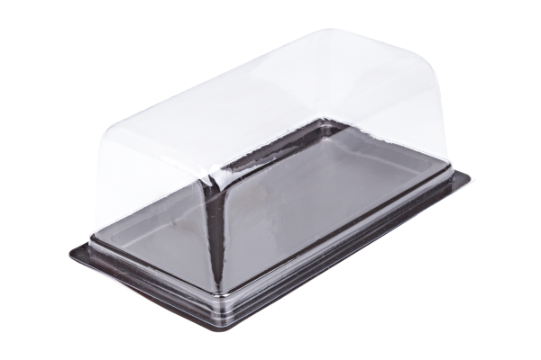 (ยกลัง) กล่องใส FF-62 ฐานน้ำตาล ขนาด 6.0 x 10.5 x 5.5 ซม. จำนวน 50 ใบ x 12 ห่อ (09-7178-11)