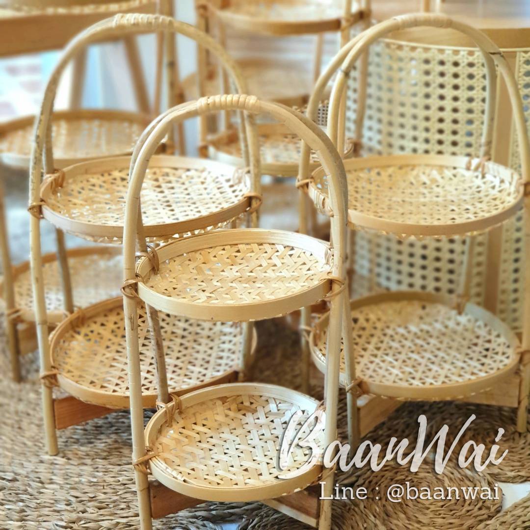 ชั้นวางไม้ไผ่ รูตะแกรง ชั้นวาง