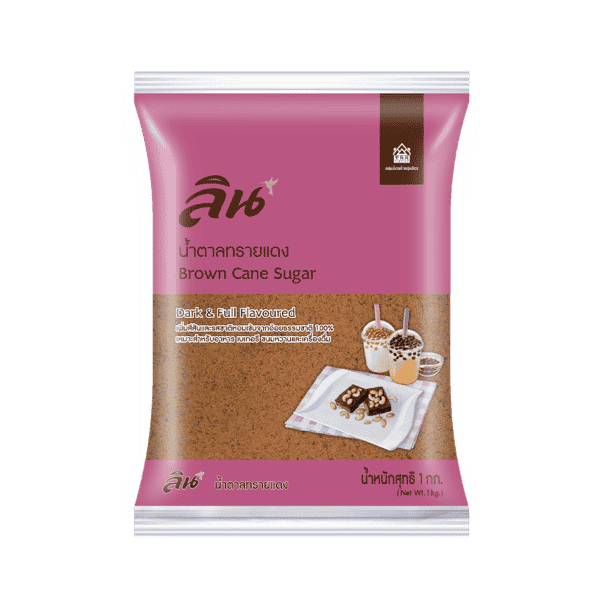 น้ำตาลทรายแดง ตราลิน ขนาด 1กิโลกรัม (03-0378)