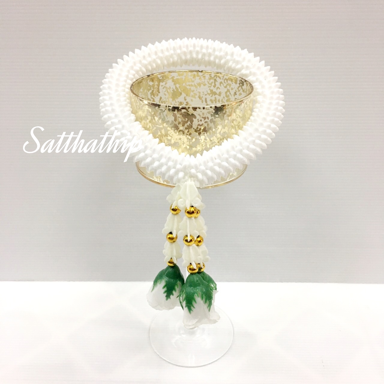 พวงมาลัยดอกพุด - พวงมาลัยดอกพุดประดิษฐ์ - พวงมาลัยประดิษฐ์