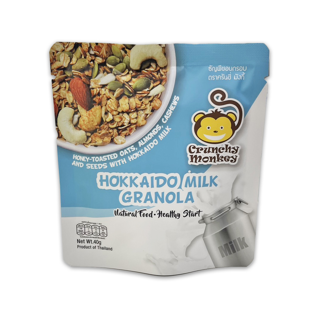 Crunchy Monkey Hokkaido Milk Granola กราโนล่านมฮอกไกโด 40 g. (05-8925)