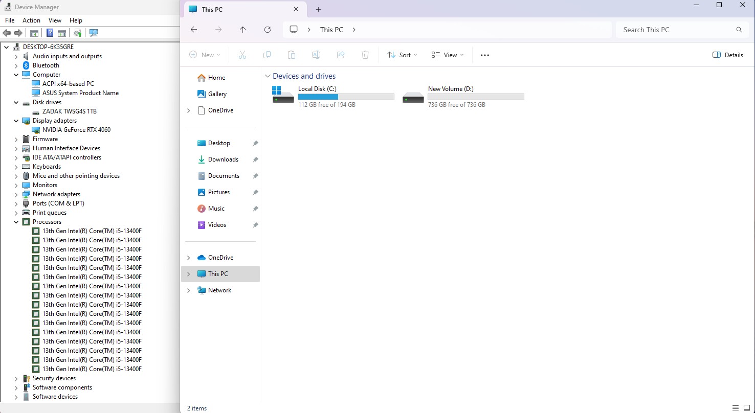 PC ประกอบ Intel Core i5-13400F / Ram 32GB / NVIDIA GeForce RTX 4060