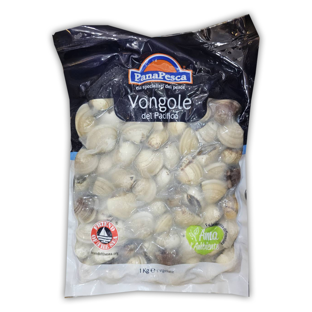 หอยตลับแช่แข็ง Panapesca Clams with Shells Vongole 1 kg. (Frozen) (05-8826)