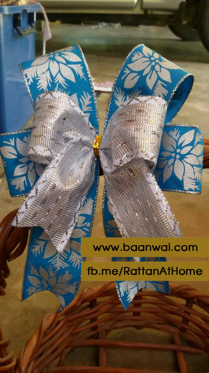 "งานตัวอย่าง" รับทำโบว์ติดกระเช้า โบว์ติดของชำร่วย โบว์ของขวัญ โบว์รางวัล โบว์ประกวด โบว์ติดรางวัล