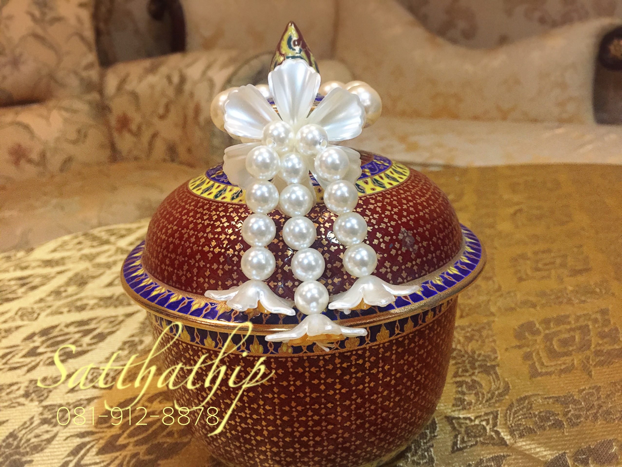 พวงมาลัยมุกประดิษฐ์ - พวงมาลัยประดิษฐ์ - พวงมาลัย - Garland